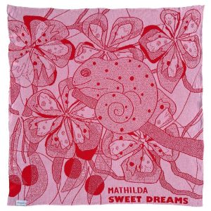 Personalisierte Babydecke *Rosalie*, Rosa / Rot