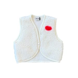 Weste “LULU” Baby, Limited Edition “What Eva Loves” Kussmund, OFF-WHITE, Ultralight