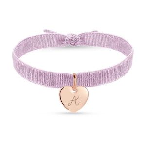 Personalisiertes elastisches Armband in 18kt Rosévergoldung