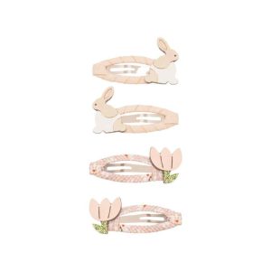 Haarklammern *Bunny Flower*, 4er Set