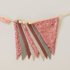 Girlande “Pink an Grey”