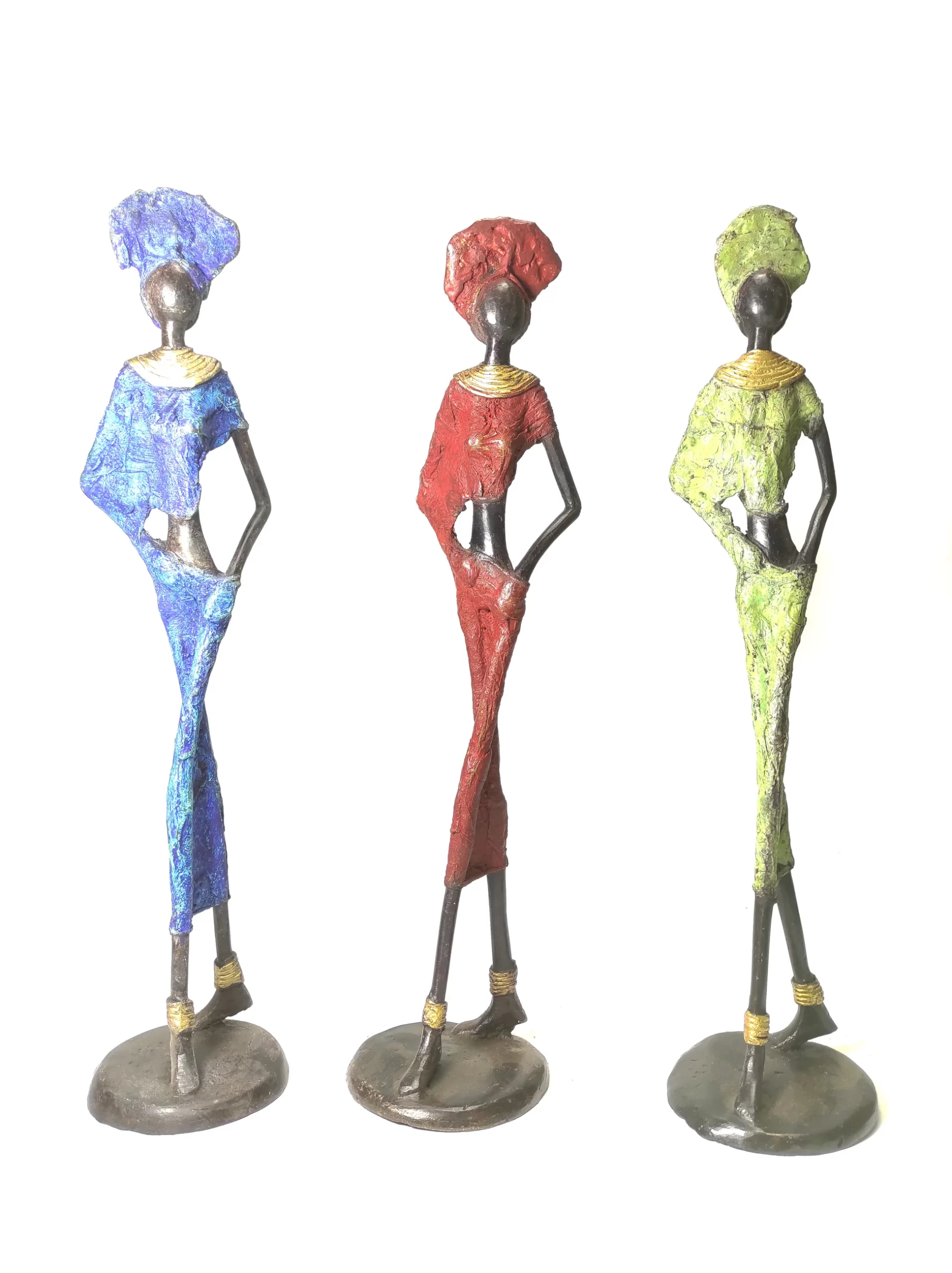 Moogoo Creative Africa – “Femme élégante” by Adama Ouedraogo | 36 cm Blue