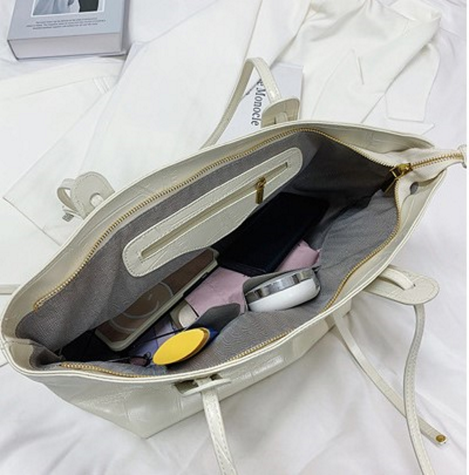 AnBeck ‘Carry your STYLE’ Shopper / Umhängetasche (weiß) – Bild 3