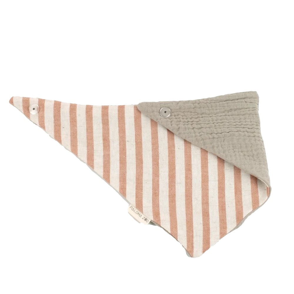 Halstuch Mini, Terra Stripes & Graugrün