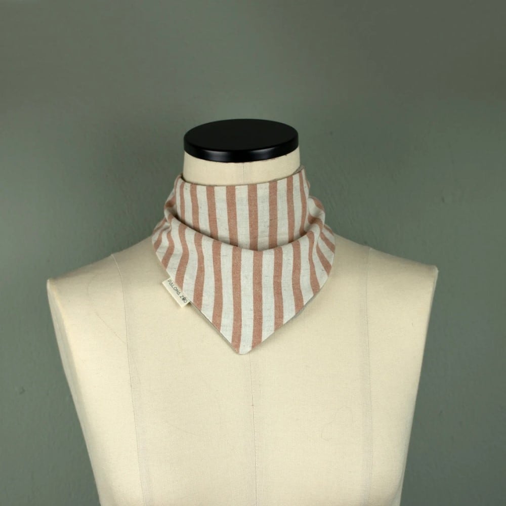 Halstuch Mini, Terra Stripes & Graugrün – Bild 5