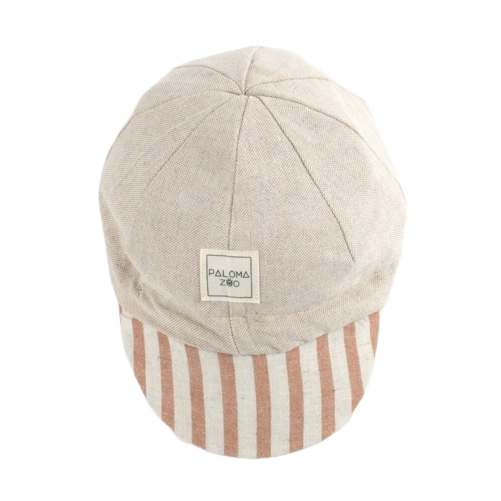 Velo Cap, Beige & Terra Stripes