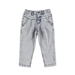 Mom Jeans, washed blue denim