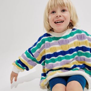 Baumwollpulli Weave, Bunt