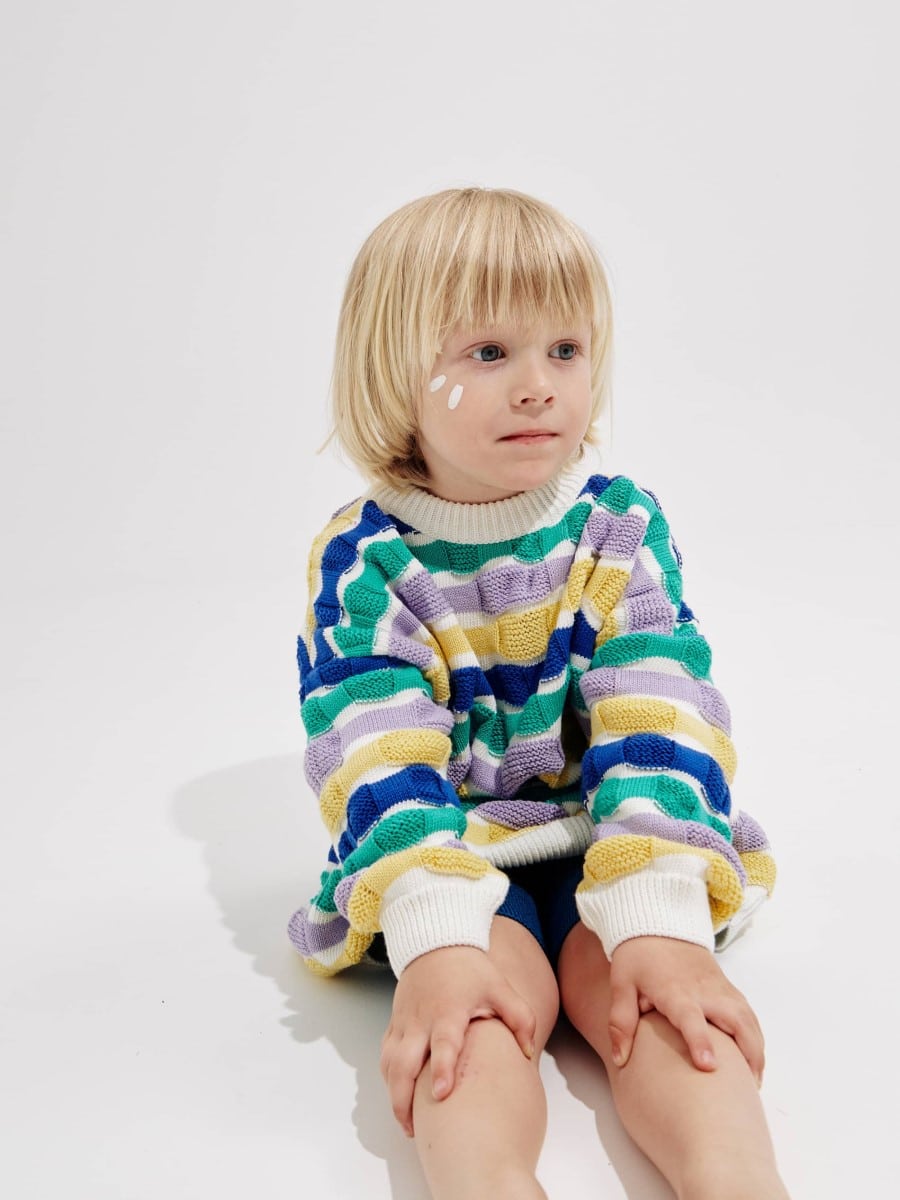 Baumwollpulli Weave, Bunt – Bild 5