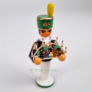 Bergmann mit Schwibbogen, bunt Christgeburt