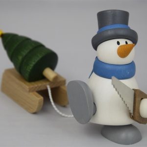 Otto mit Schlitten und Bäumchen