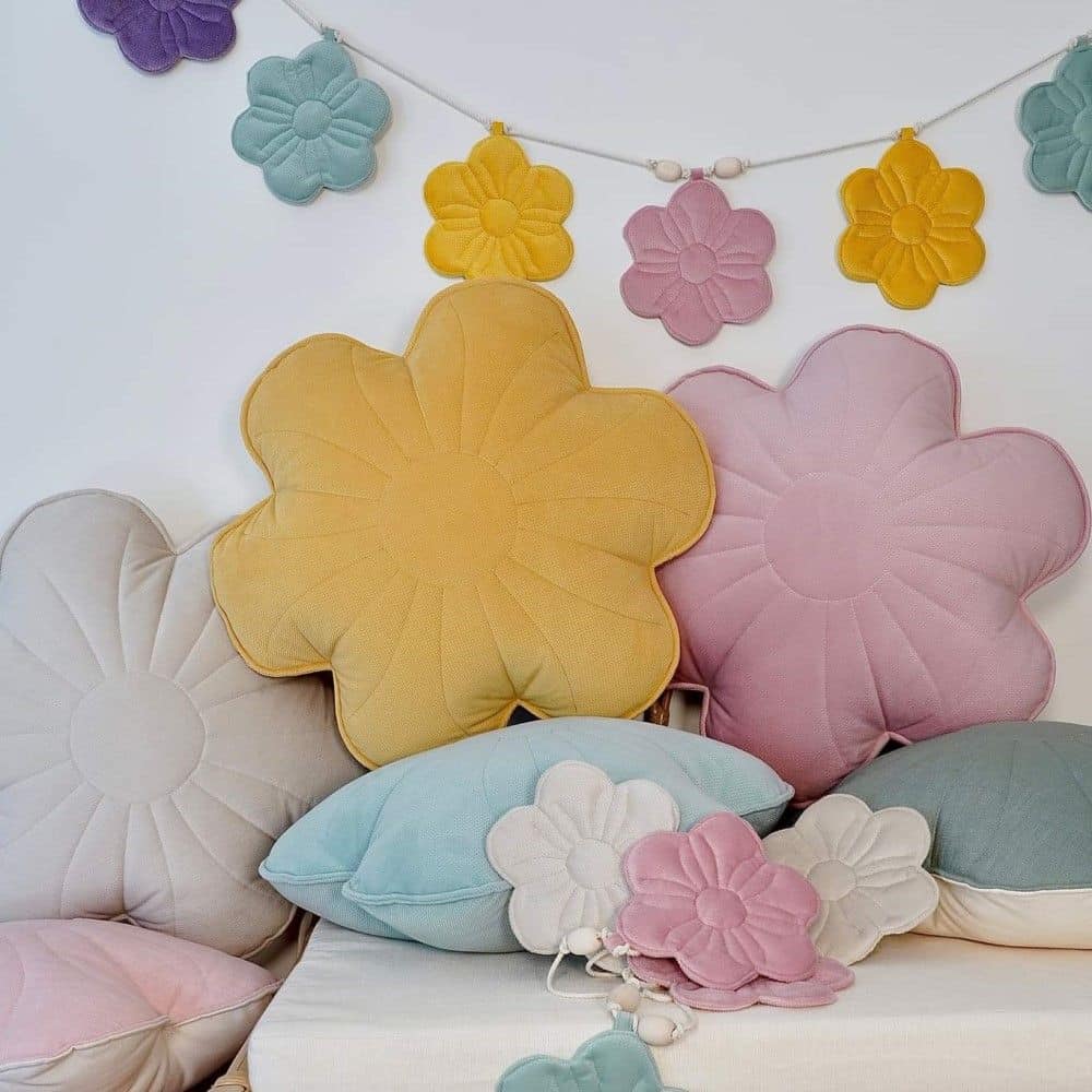 Kissen Blume Samt “Pink Elderberry” – Bild 3