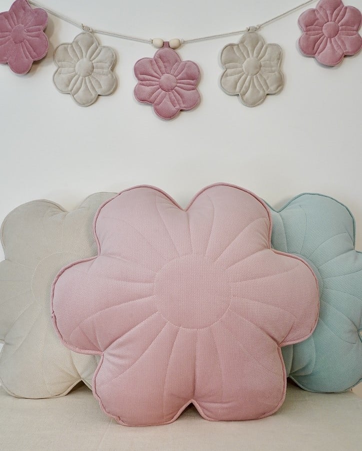 Kissen Blume Samt “Pink Elderberry” – Bild 2