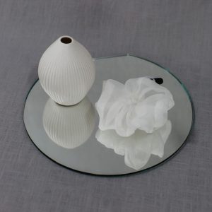 Scrunchie Organza Weiß