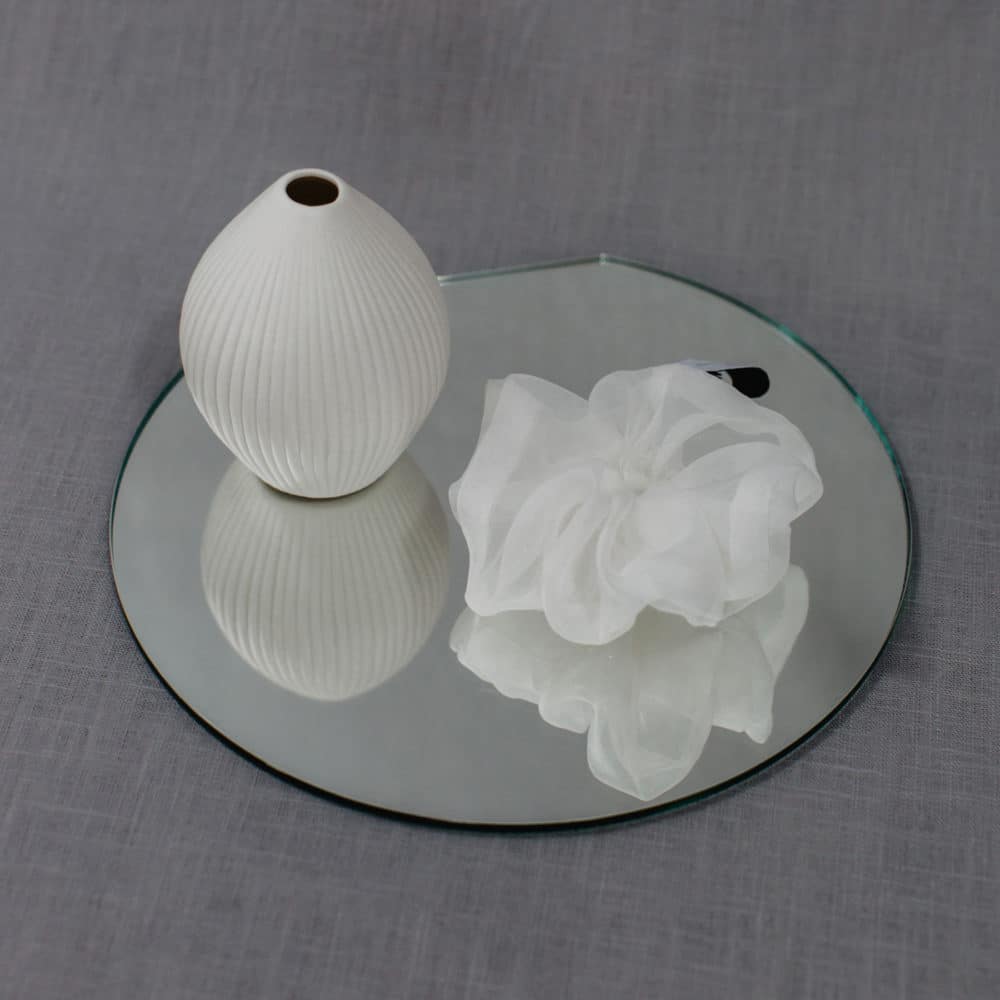 Scrunchie Organza Weiß