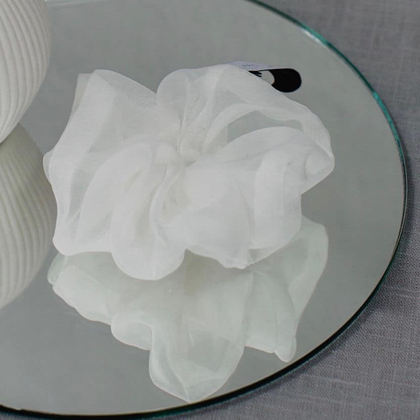 Scrunchie Organza Weiß – Bild 2