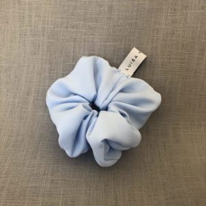 Scrunchie Satin-matt Hellblau