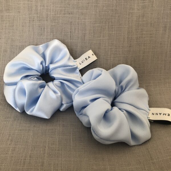 Scrunchie Satin-matt Hellblau – Bild 2