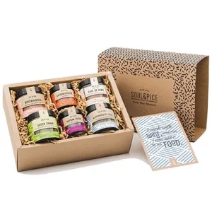 SoulSpice, Bio, Feinschmecker-Kollektion, 6 Gewürze, 251 g Geschenkpackung