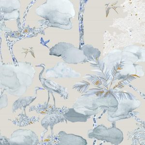 Tapete Aleteo, Blue and Beige