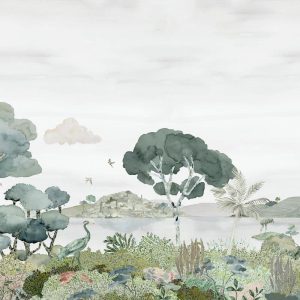 Tapete Panorama Laguna, Verde