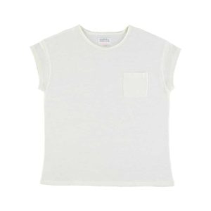 T-Shirt aus Leinen, Weiß