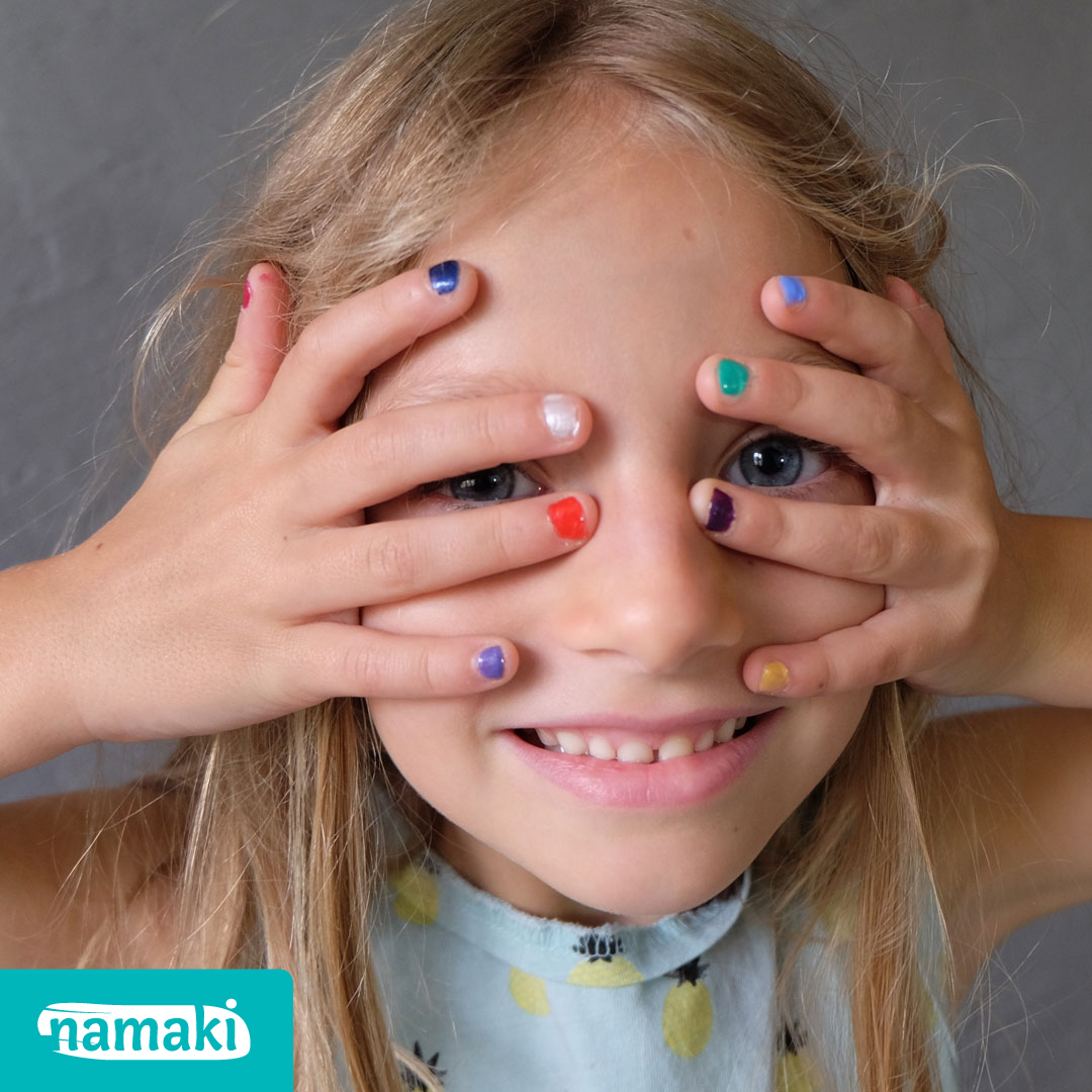 Namaki – Bio-Kindernagellack Silver Blue 7,5 ml – Bild 5