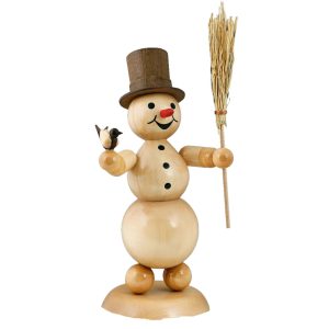 Schneemann „Besen und Vogel“