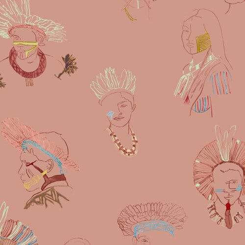 Tapete Cinco, Indians on Terracotta