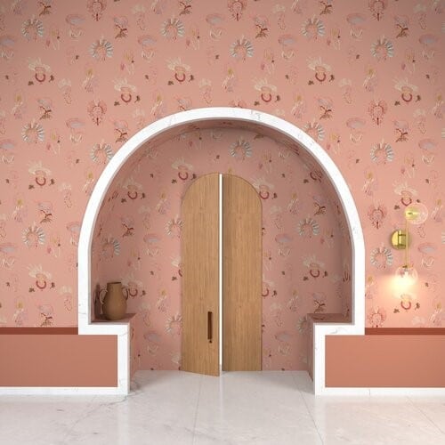 Tapete Cinco, Indians on Terracotta – Bild 2