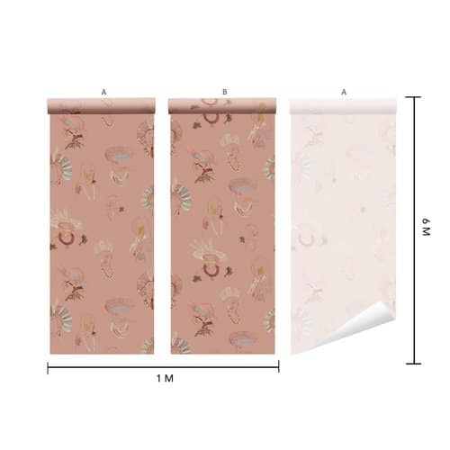 Tapete Cinco, Indians on Terracotta – Bild 3