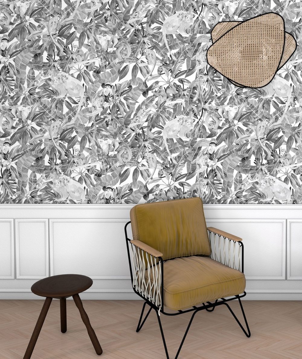 Tapete Tribu, Affen Black & White – Bild 4