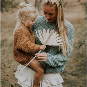 Pullover Women “Chunky Knit” Ocean