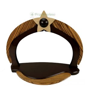 Design Bogen, klein, unbestückt – braun, Applikation Zebrano