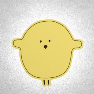 LED Kinderzimmer Wandleuchte Küken aus Wollfilz Farbe Leuchtgelb