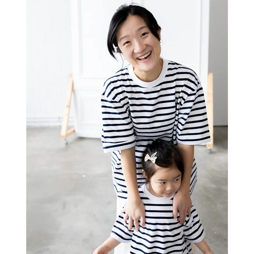 T-Shirt Adult *Colette*, White/Navy – Bild 3