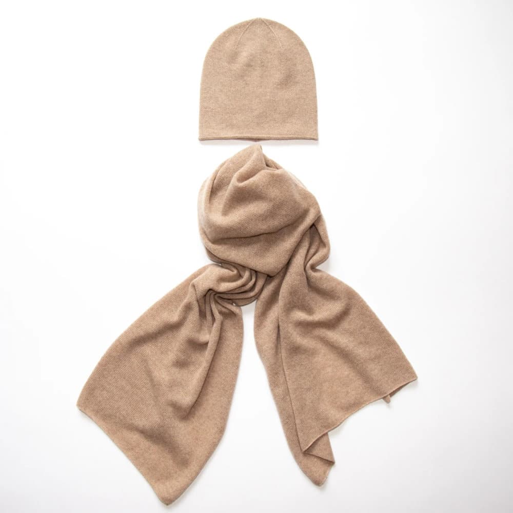 Mütze *Saskia*, Beige Melange, Kaschmir – Bild 3