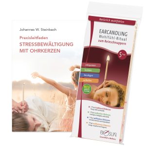 BIOSUN Buch – “Stressbewältigung mit Ohrkerzen” + 5 Paar gemischte Ohrkerzen