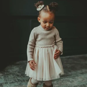 Wollkleid mit Tüllrock *Lotus*, Rose Grey