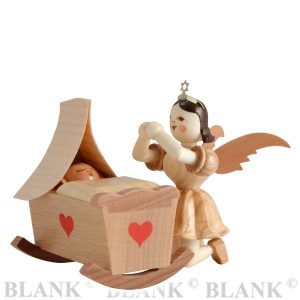 Engel mit Wiege kniend natur, kurzer natur Faltenrock