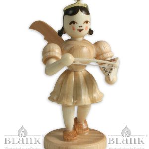 Engel mit Psalter natur, kurzer natur Faltenrock