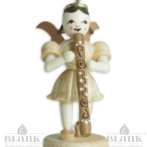 Engel mit Didgeridoo natur, kurzer natur Faltenrock – Neuheit 2024