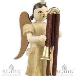 Engel mit Kontrafagott Faltenlangrockengel natur – Neuheit 2025