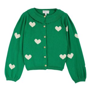 Cardigan *Coer*, Trefle, Kleegrün