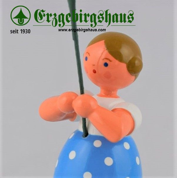 Mädchen mit rotem Sonnenhut – Sommerblumenmädchen – Bild 3