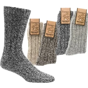 Norweger Schafwolle Socken Silber, 39-42