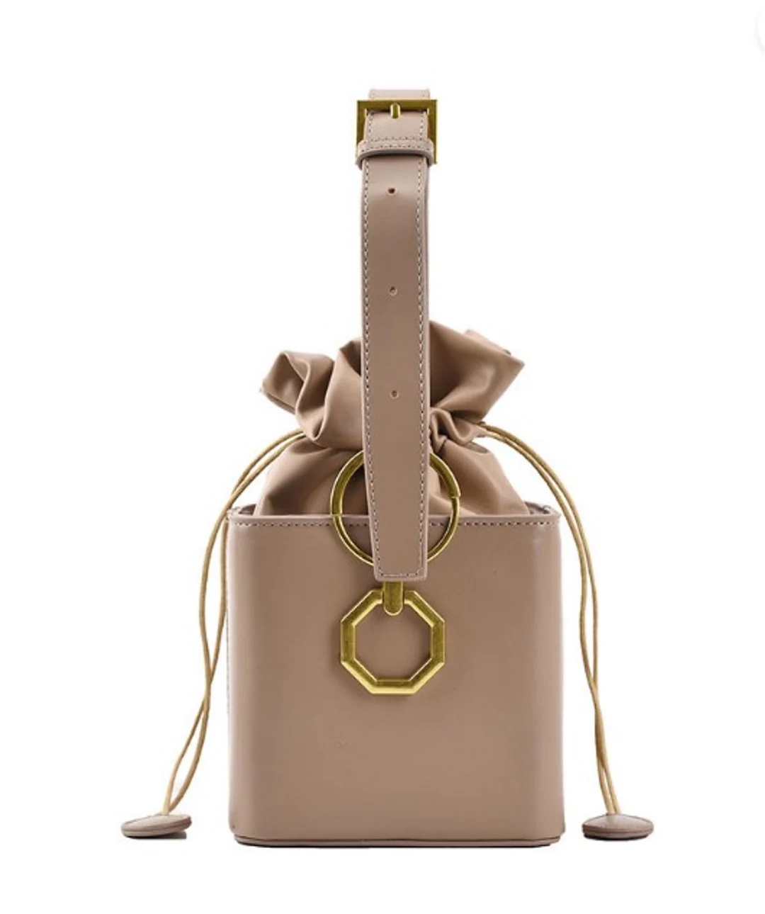 AnBeck ‘The Cube’ Clutch / Handtasche/ Umhängetasche (beige)