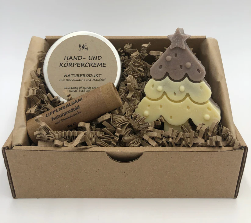 Kerzenlicht-Manufaktur/Tirol Seife | Geschenkset WEICHE HAUT Lavendel I Weihnachten ROT vom Herzen