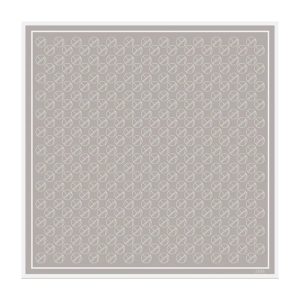 Seidentuch *Logo*, Beige mit Coconut, 50x50cm