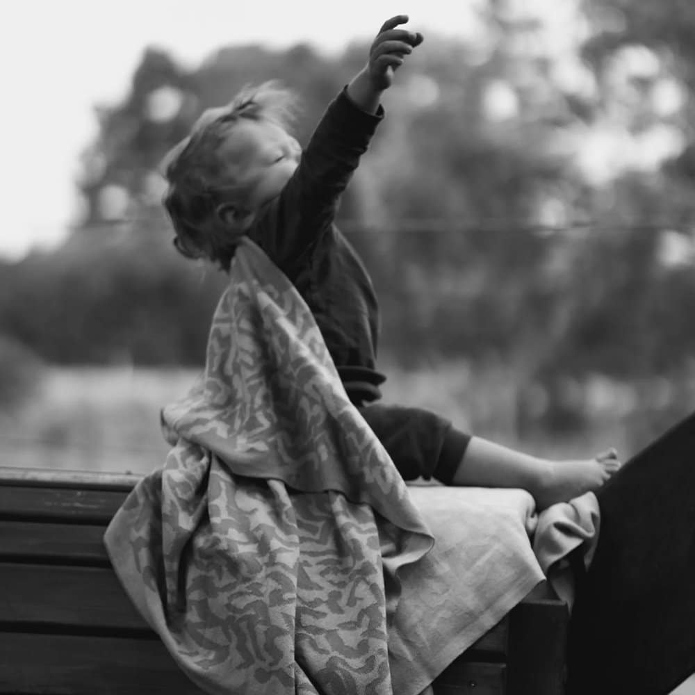 Personalisierte Babydecke *Ocean*, Himmelblau / Cremeweiss – Bild 8